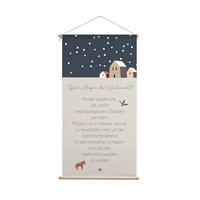POSTER aus Stoff 60x120 cm Weihnachtsspruch - Beige, Textil (60/120/2cm) - artissimo