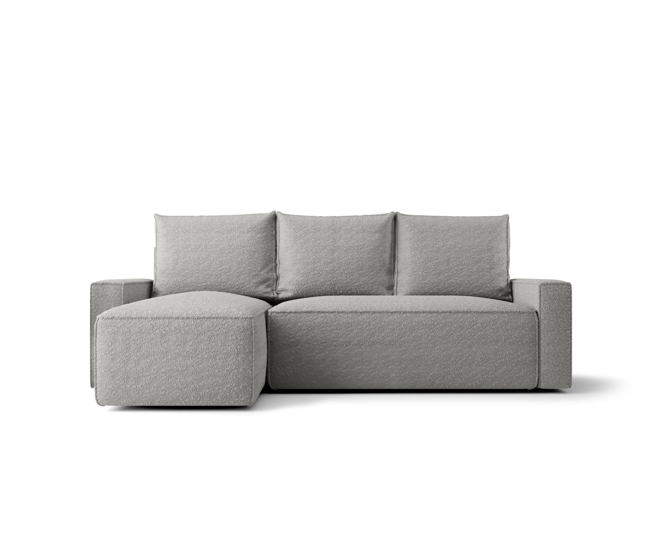 ECKSOFA mit Schlaffunktion SAVIO Quelle 83 Links - Grau, Textil (232/140cm) - Bedante