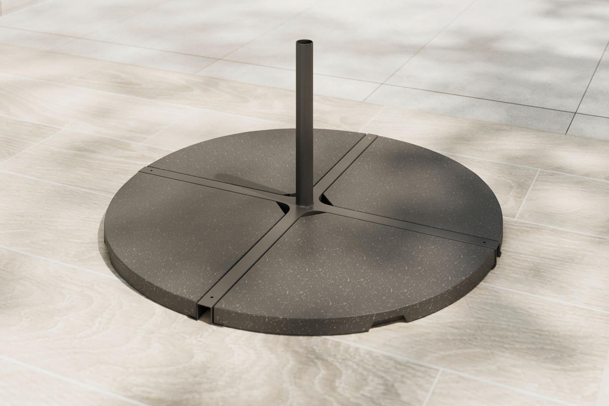 BESCHWERUNGSPLATTE Base Grau 1 Stück - Grau, Stein (46/3.5/46cm) - Mömax