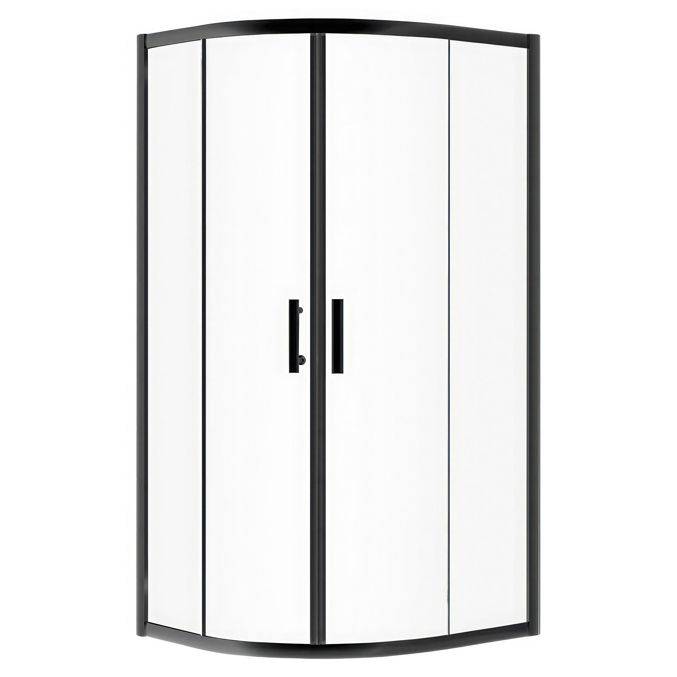 DUSCHKABINE Hela Schwarz/Transparent, Viertelkreis, 90/90/190 cm - Schwarz, Glas (90/90/190cm) - bad land