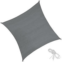 SONNENSEGEL ,inklusive Spannseile,grau - Grau, Kunststoff (400/400cm) - tectake