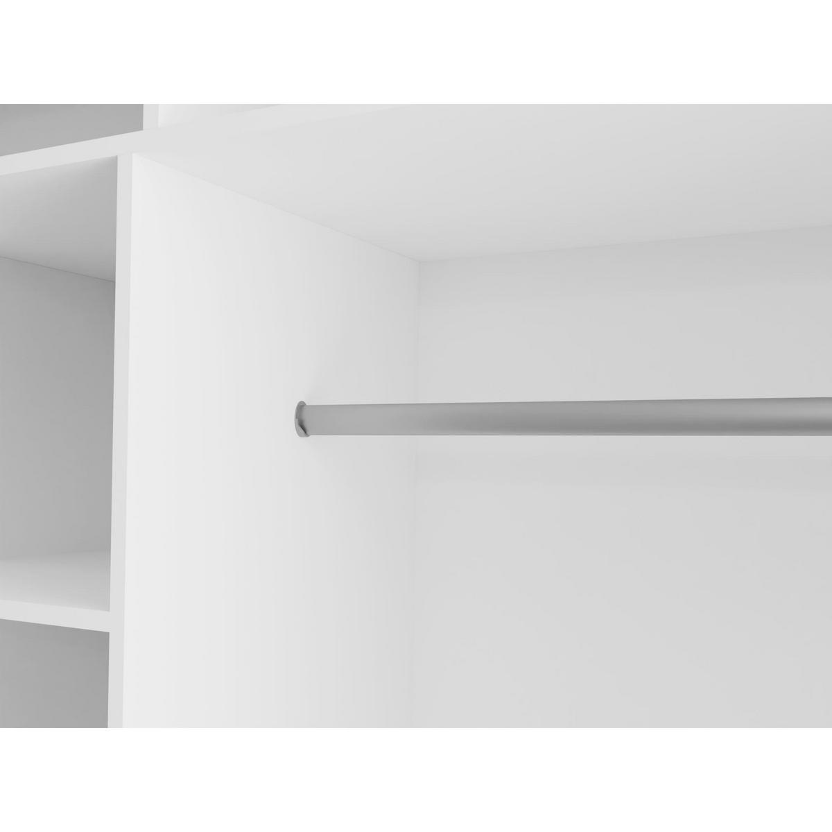 SCHWEBETÜRENSCHRANK Helios II mit Schubladen und Lamellen 240/216/61 Walnuss+Schwarz - Walnussfarben, Holzwerkstoff (240/216/61cm) - Beautysofa