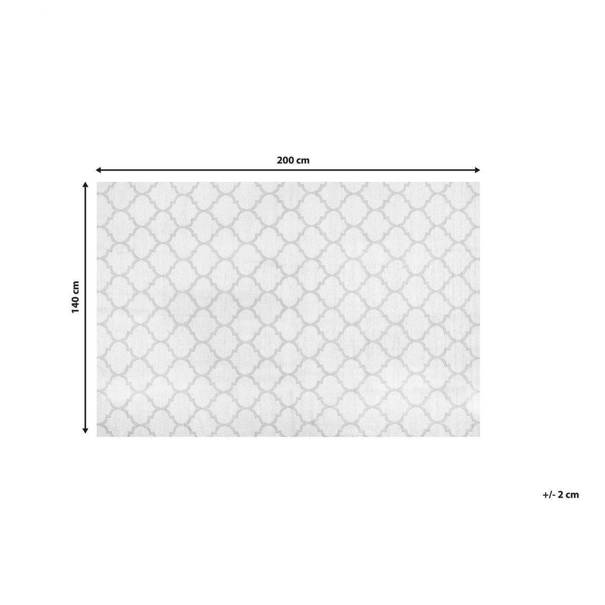KURZFLOR-OUTDOOR-TEPPICH Aksu 200/140 cm - Grau, Kunststoff (140/200cm) - Beliani