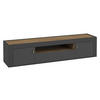 TV-LOWBOARD Mossa 2D1S MO08 - Goldfarben/Schwarz, Holzwerkstoff/Kunststoff (177/40/40cm) - MIRJAN24