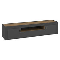 TV-LOWBOARD Mossa 2D1S MO08 - Goldfarben/Schwarz, Holzwerkstoff/Kunststoff (177/40/40cm) - MIRJAN24