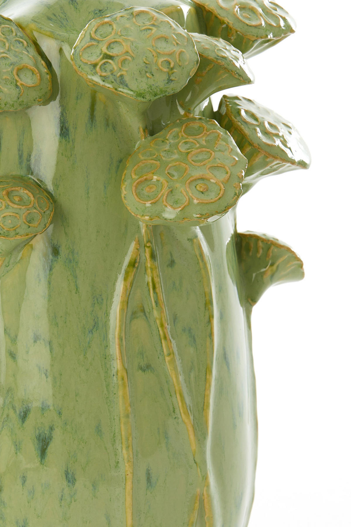 LAMPENFUSS Lavci Grün 28,5/27,5/36,5 cm - Grün, Keramik (28.5/27.5/36.5cm) - Light & Living