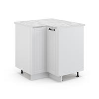 ECKUNTERSCHRANK Fame-Line Weiß Landhaus 80.5 cm , AP Marmor - Weiß, Holzwerkstoff (80.5/82/60cm) - Vicco