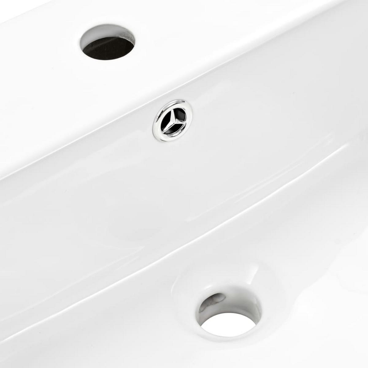 WASCHBECKEN Ladner 50/45/41 cm - Weiß, Keramik (50/41/45cm) - Nettlife