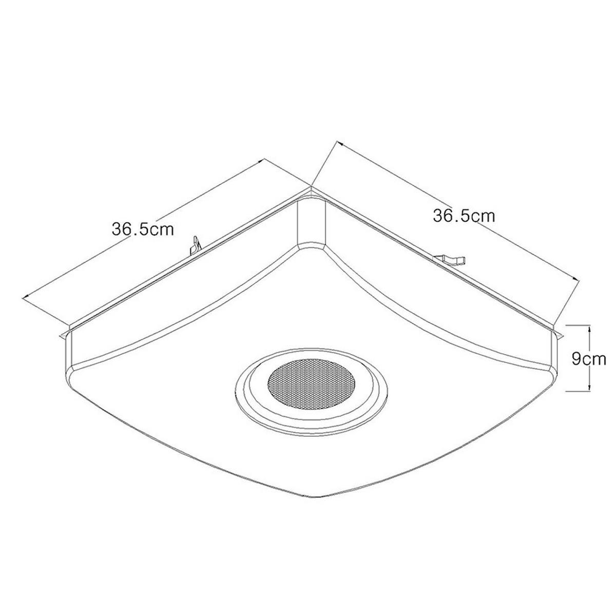 LED DECKENLEUCHTE Metall Weiß AYLEEN - Weiß, Metall (37/37/9cm) - Globo Lighting