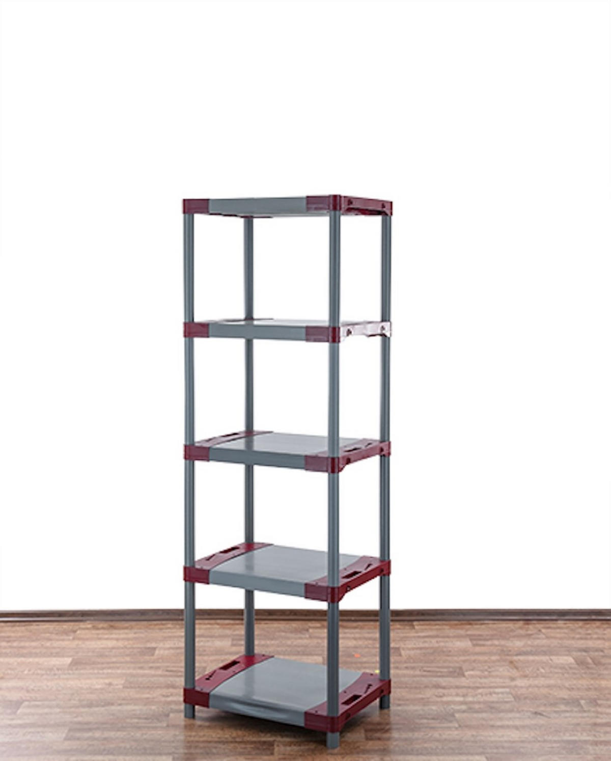 KUNSTSTOFFREGAL BIG GREY BEAR Tall 180x60x46cm Fachlast 160kg Grau-Rot - Rot, Kunststoff (60/180/46cm) - PROREGAL