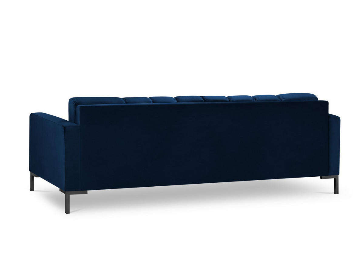 SOFA Mamaia aus Samt königsblau 4 Sitzplätze - Blau, Textil (92/75/217cm) - Micadoni