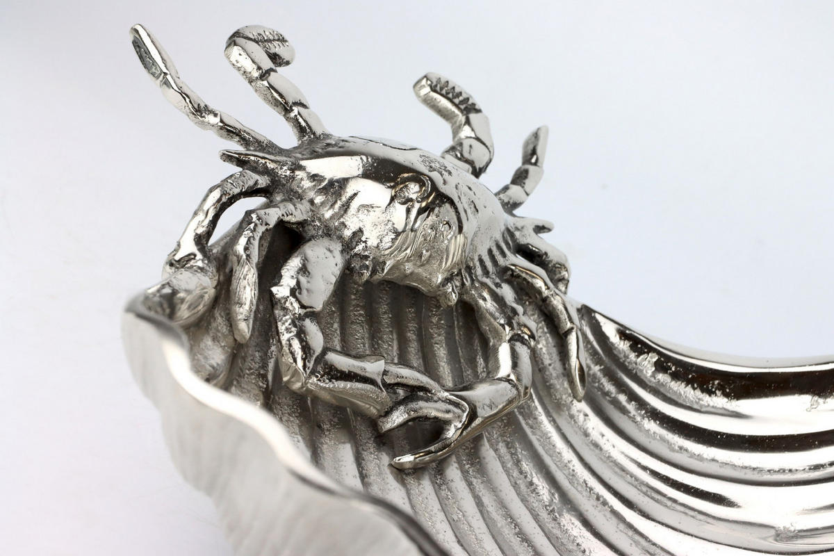 MUSCHELSCHALE Ocean - Silberfarben, Metall (24/26/7cm) - FURNARO