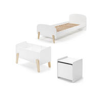 KINDERZIMMER Set Karilynn 3 Massivholz+MDF weiß - Weiß, Holz (230/73/130cm) - 58aufmkessel