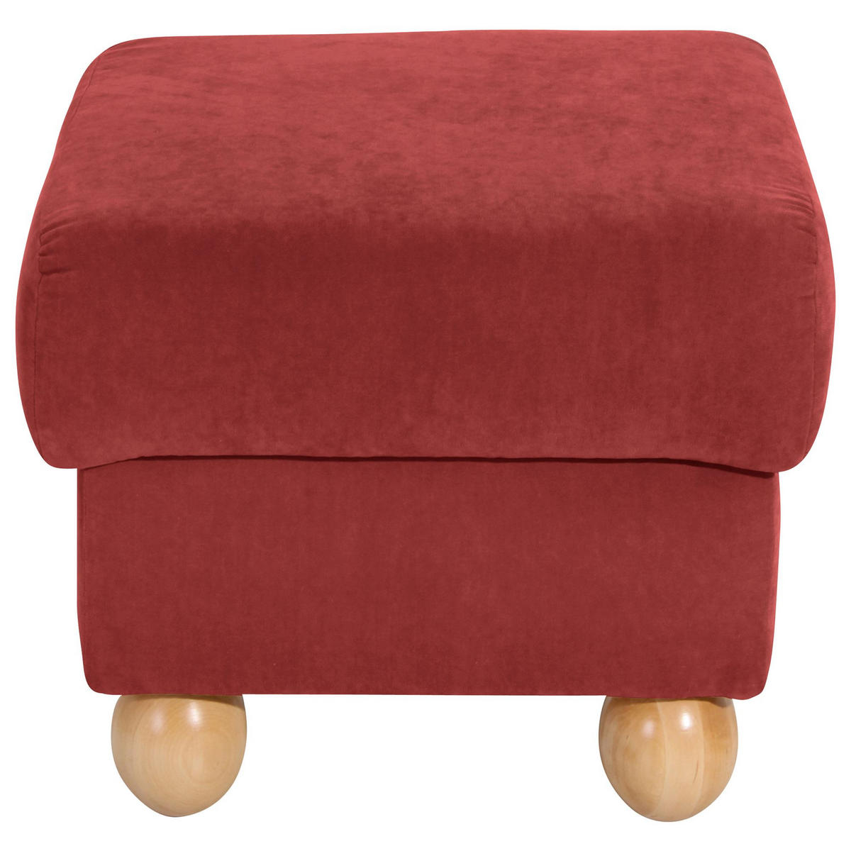 POLSTERHOCKER Kasha Velourstoff terracotta - Terracotta, Kunststoff (54/43/54cm) - 58aufmkessel