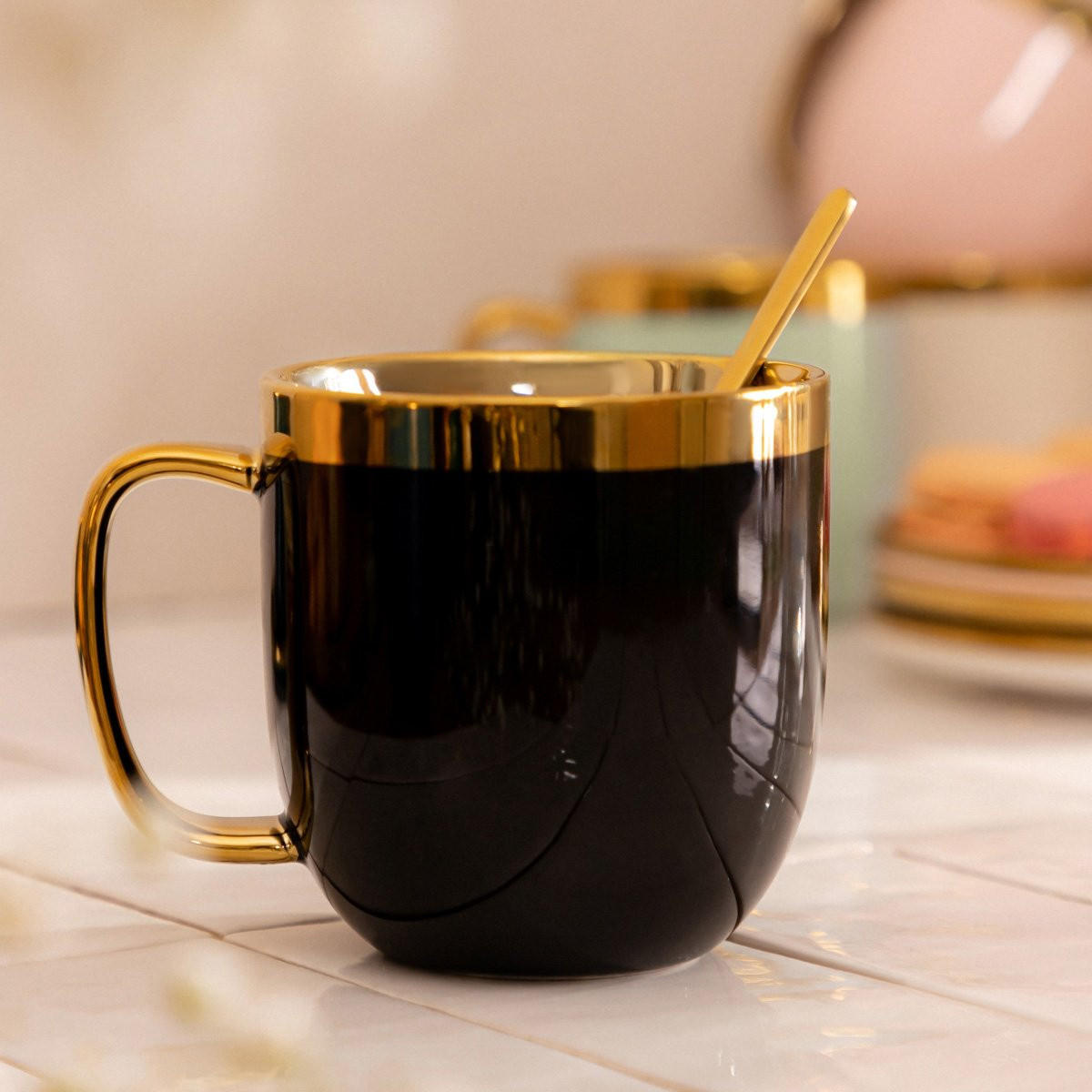 BECHER Sinnes schwarz 0,28 l - Schwarz, Keramik (0.28L) - Homla