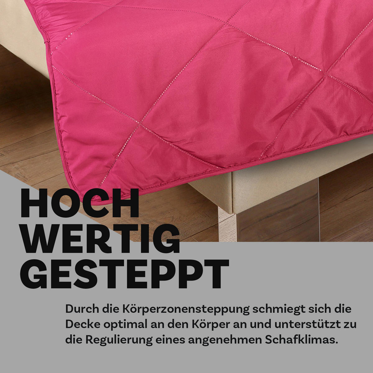 SOMMERBETT Steppbett leicht Pink 135x200 cm - Pink, Textil (135/200cm) - Bestlivings