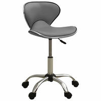 BÜROSTÜHLE Liegen Armlehnen 46.5/48.5/83.5 cm Grau Kunstler - Grau, Leder (48.5/83.5/46.5cm) - vidaXL