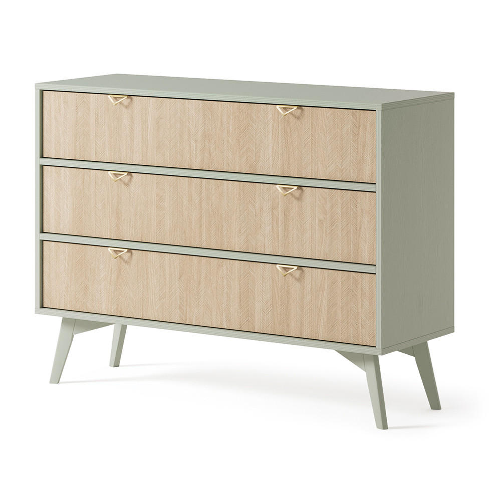 KOMMODE Fareham-160 - Grün, Holzwerkstoff (106/80/38cm) - Lomado