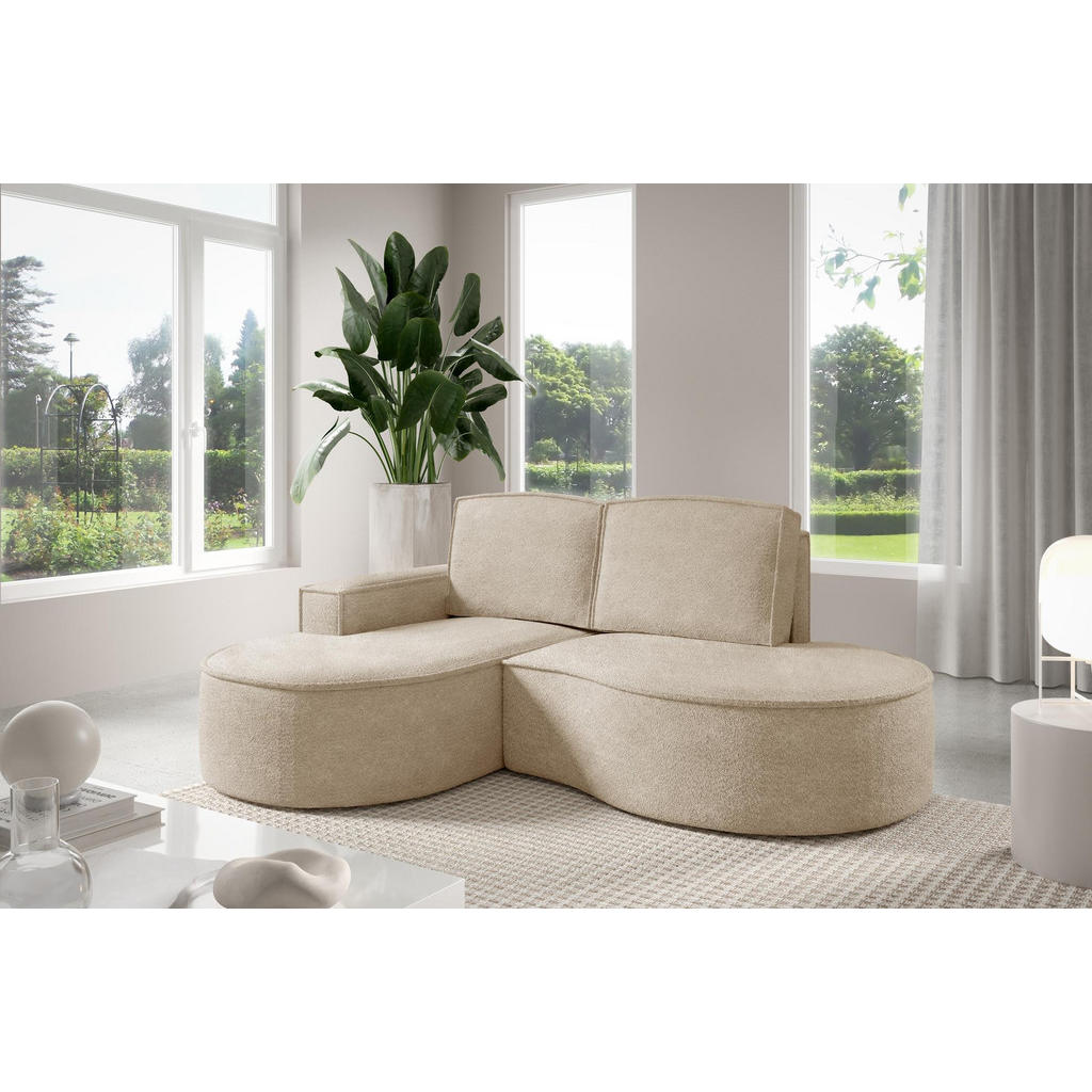 Thumbnail - Bettso Ecksofa, Beige, Holzwerkstoff, Textil, Ottomane links, L-Form, 210x157 cm, Wohnzimmer, Sofas & Couches, Wohnlands...