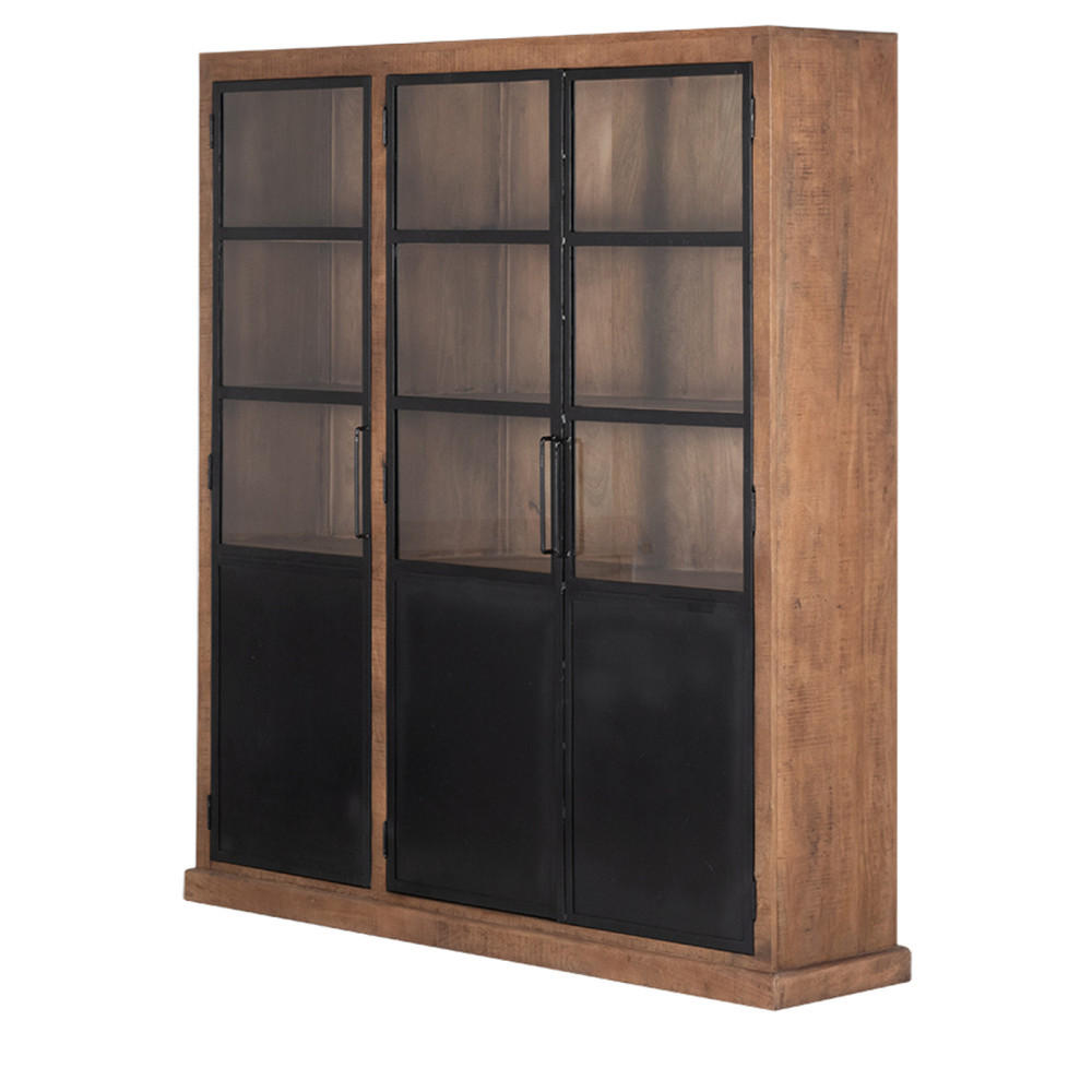 Giga Meubel Vitrinenschrank Braun 180x200x44 cm