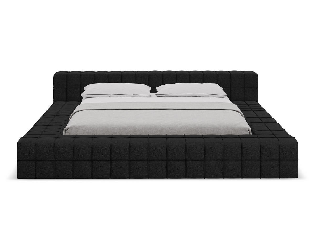 POLSTERBETT mit Lattenrost 200x260 Schwarz - Schwarz, Kunststoff/Textil (140/200cm) - Makamii