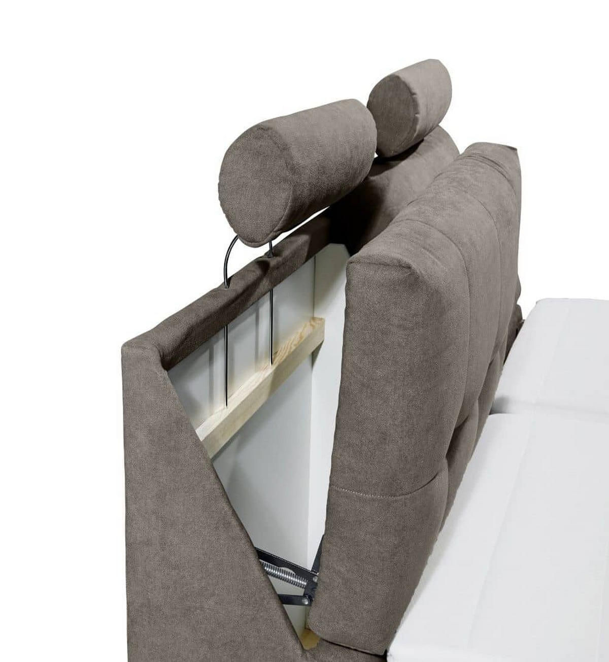 BOXSPRINGBETT inkl. Elektrofunktion, 7-Zonen-Tonnentaschen-Federkernmatratze und Komfort T25 Schaumtopper - Silberfarben/Grau, Holz/Holzwerkstoff (180/200cm) - ed exciting design