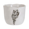 BLUMENTOPFABDECKUNG Keramik Ø 12,5 cm - Weiß/Braun, Kunststoff (12.5/10.5cm) - Home Styling Collection