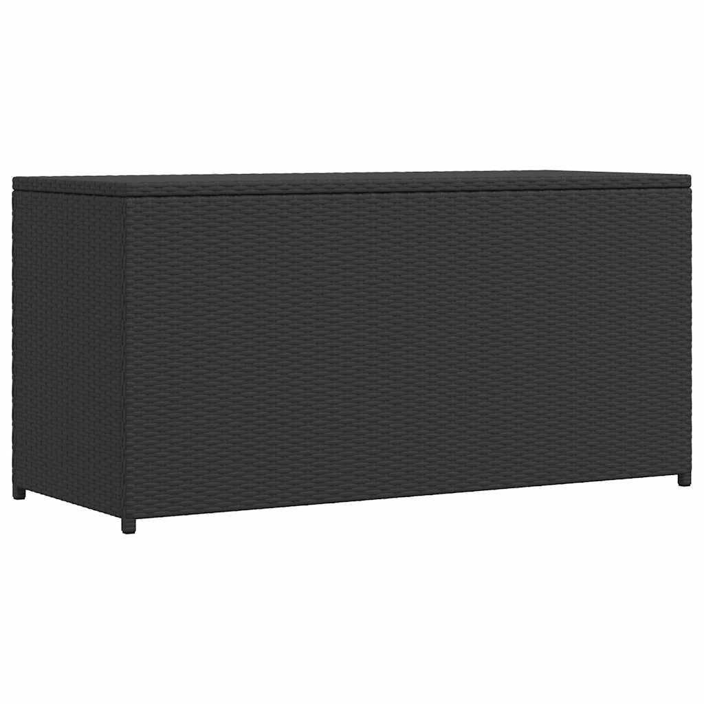 GARTEN-AUFLAGENBOX Schwarz 120/50/60 Cm Poly Rattan - Schwarz, Kunststoff (50/60/120cm) - vidaXL