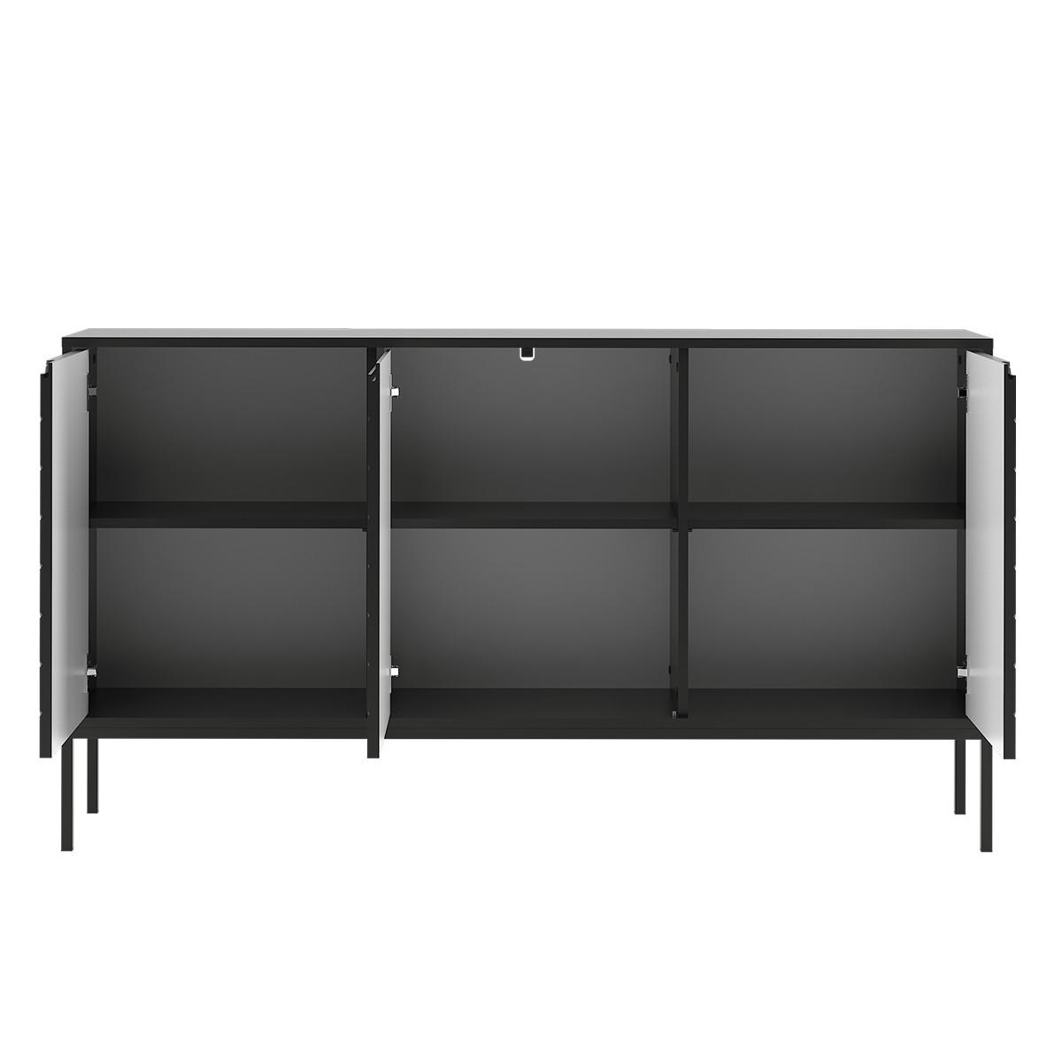 SIDEBOARD Daria Schwarz - Schwarz, Holzwerkstoff (151/103/39cm) - Petits-meubles