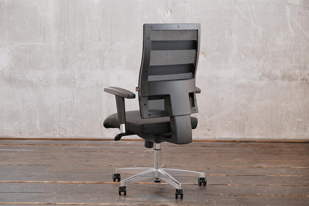 SCHREIBTISCHSTUHL TORO Schwarz Kunststoff - Silberfarben/Schwarz, Kunststoff (64/96/64cm) - KAWOLA