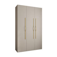 DREHTÜRENSCHRANK 245,5/150/40 3-türig - Kaschmir/Goldfarben, Holz/Metall (150/245.5/40cm) - Abiks Möbel