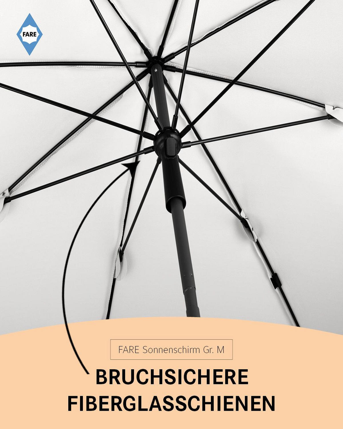 SONNENSCHIRM 180/180/127 cm - Weiß, Kunststoff (180/180cm) - FARE