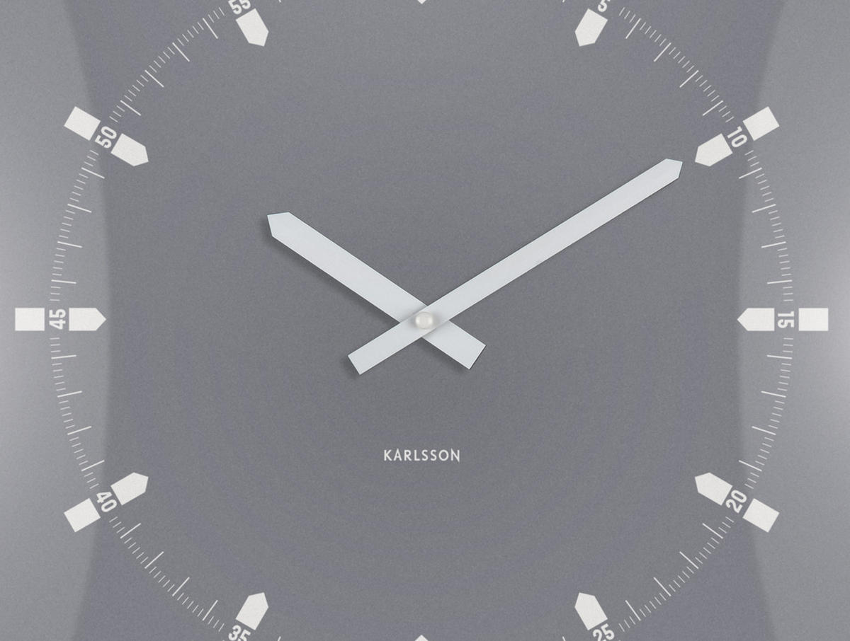 WANDUHR Sucinto Dome Grau 4.5/35/35 cm - Grau, Kunststoff (35/35/4.5cm) - Karlsson