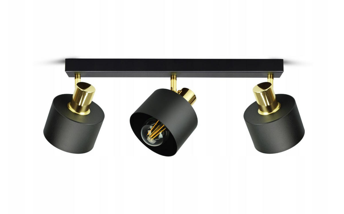 DECKENLEUCHTE BLACKSPOT - Goldfarben/Schwarz, Metall (12/60/20cm) - kiki design