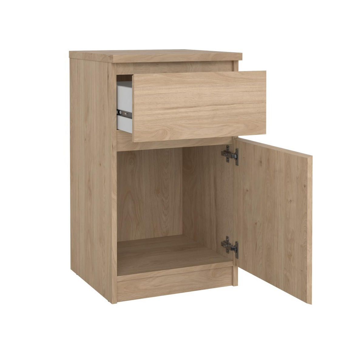 NACHTTISCH, Naia, Nussbaum, Holzwerkstoff / Metall, 41 x 40 x 70 cm - Nussbaumfarben, Holzwerkstoff/Metall (41/70/40cm) - ebuy24
