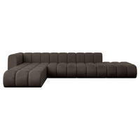 ECKSOFA modulares Sofa Zuvon-L2 - 387x177x70 cm Braun - Braun, Holzwerkstoff/Textil (387/177cm) - ALTDECOR