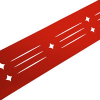 SICHTSCHUTZSTREIFEN Dekor Starline mit Lasermuster für Doppelstabzaun Rot 2,55m - Rot, Kunststoff (255/19cm) - ZAUN|ZU
