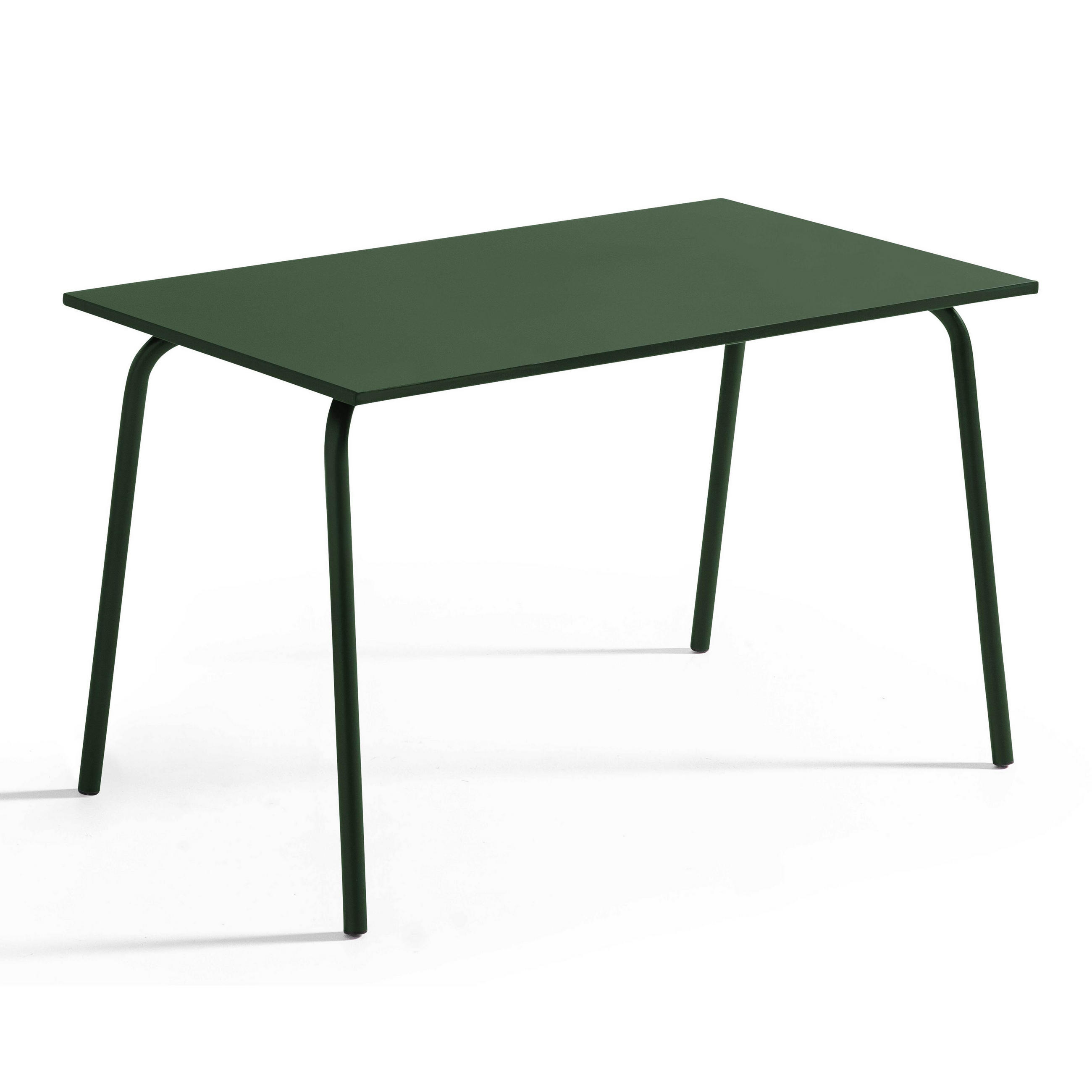 GARTENTISCH, Waldgrün - Grün, Metall (120/70/72cm) - Oviala