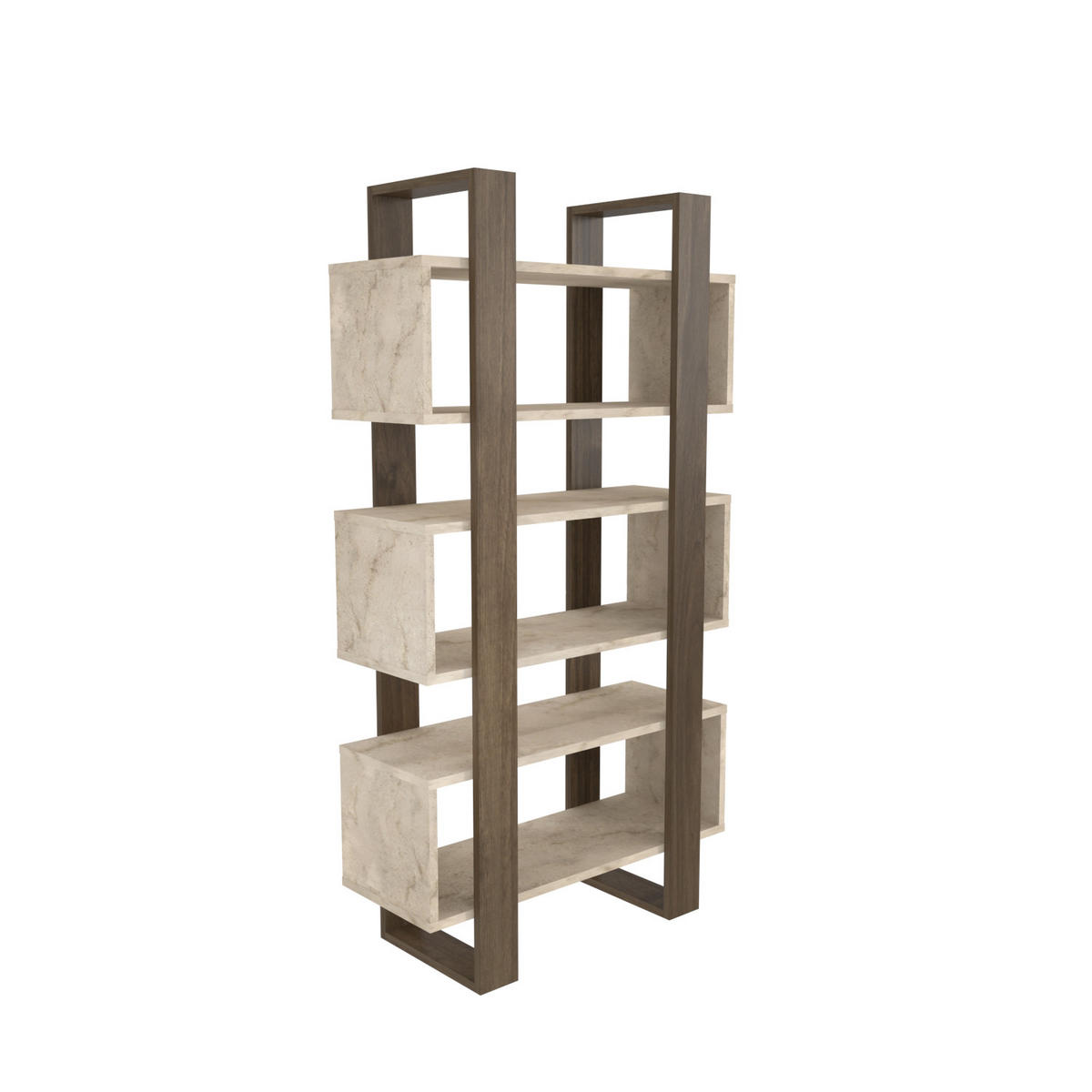 BÜCHERREGAL Reina - Beige/Braun, Holzwerkstoff (80/150/29.5cm) - Decorotika