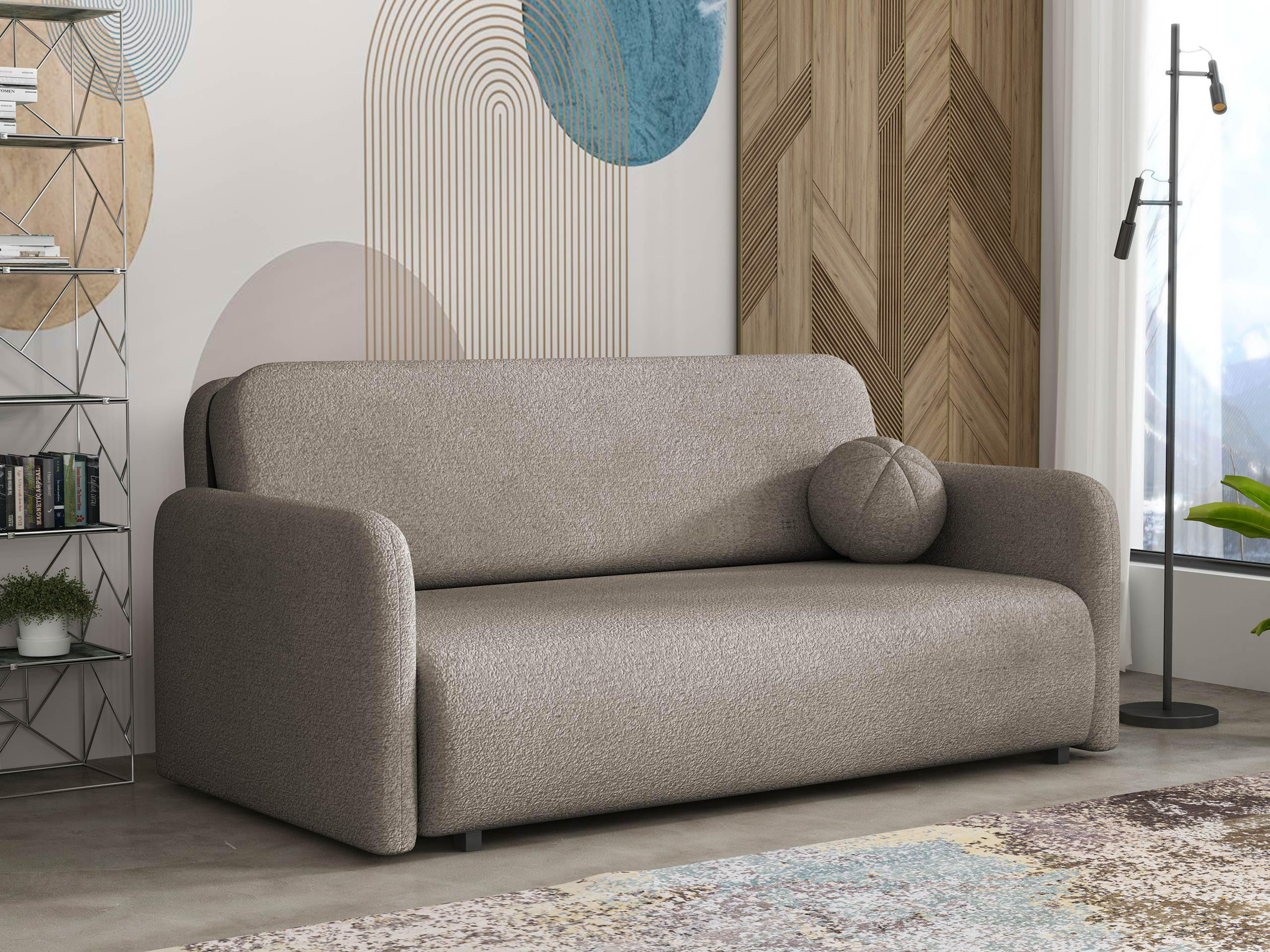 SCHLAFSOFA Viva Sun IV - Hellbraun/Schwarz, Holz/Textil (170/85/103cm) - MIRJAN24