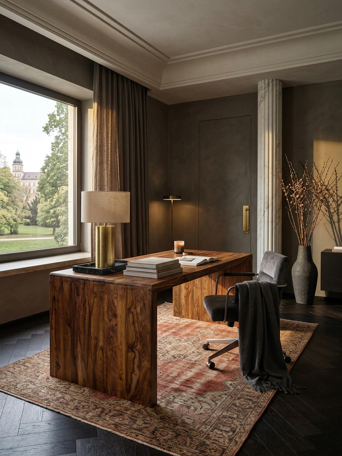 SCHREIBTISCH Massivholz Stauraum Abgerundete Ecken, Braun 180x90x76 cm - Braun, Holz (90/180/76cm) - KADIMA DESIGN