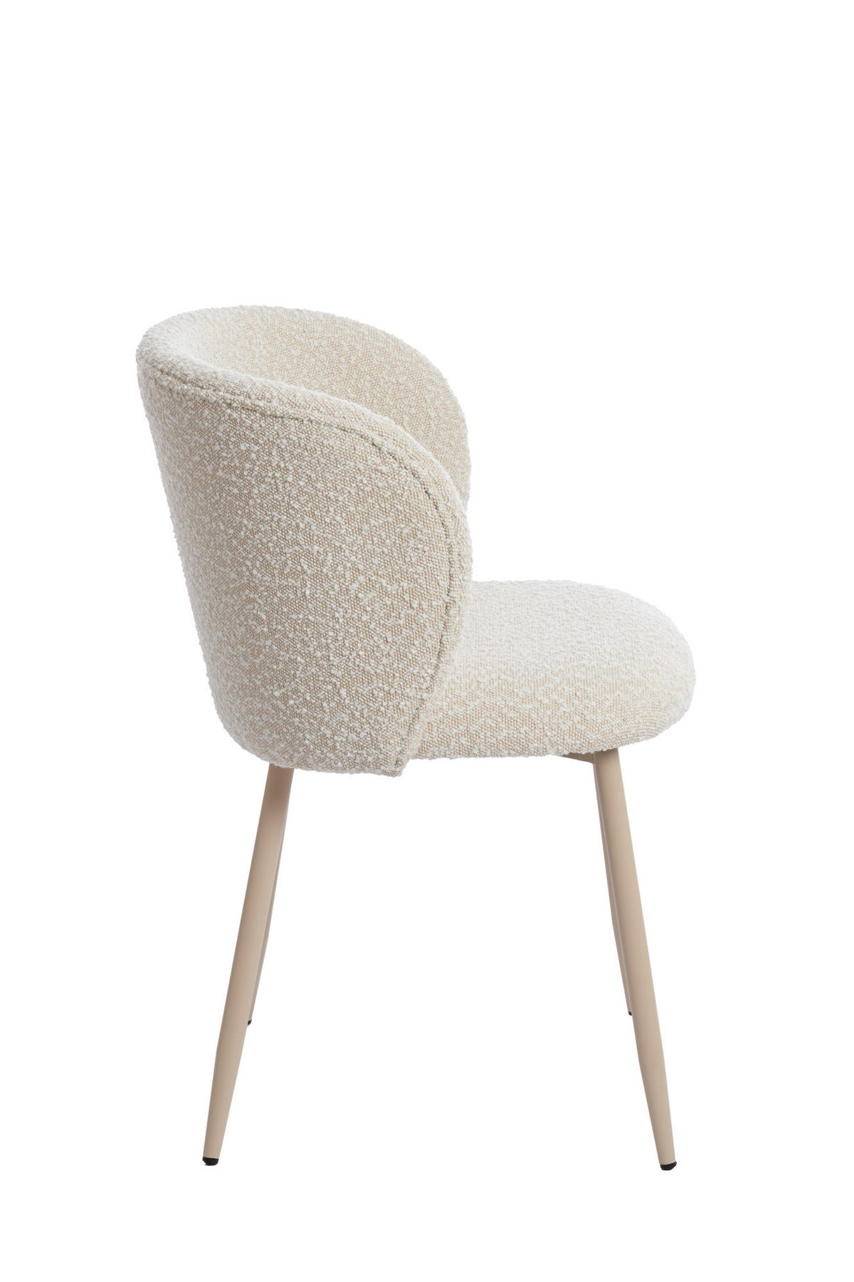 ESSZIMMERSTUHL Elyna Weiß 56/55/79 cm - Weiß/Naturfarben, Textil (55/79/56cm) - Light & Living