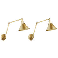 WANDLAMPE 2er-Set Gold Narva - Goldfarben, Metall (19/20/73cm) - Beliani
