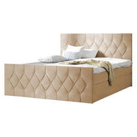 BOXBETT Sky Lux - Beige, Holz (140/200cm) - MIRJAN24