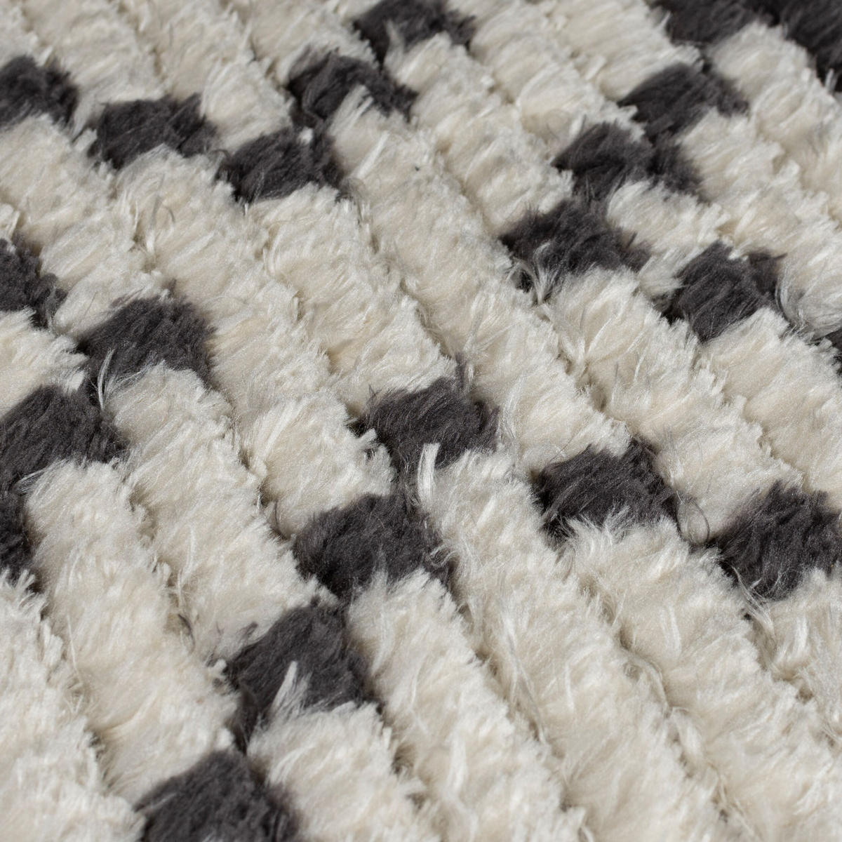 TEPPICH Berber-Design, geometrisch, monochrom SWALE SADIE, Schwarz-Beige 120x170 cm - Schwarz, Textil (120/170cm) - KADIMA DESIGN