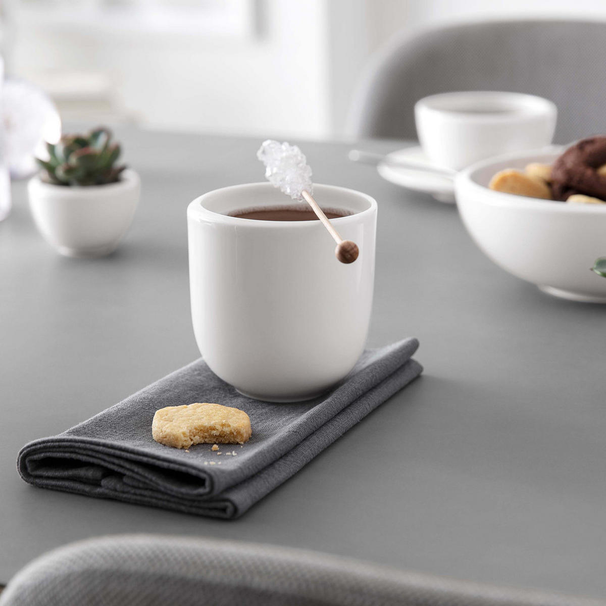 KAFFEEBECHER NewMoon weiß 320 ml 6er Set - Weiß, Keramik (0.32L) - Villeroy & Boch