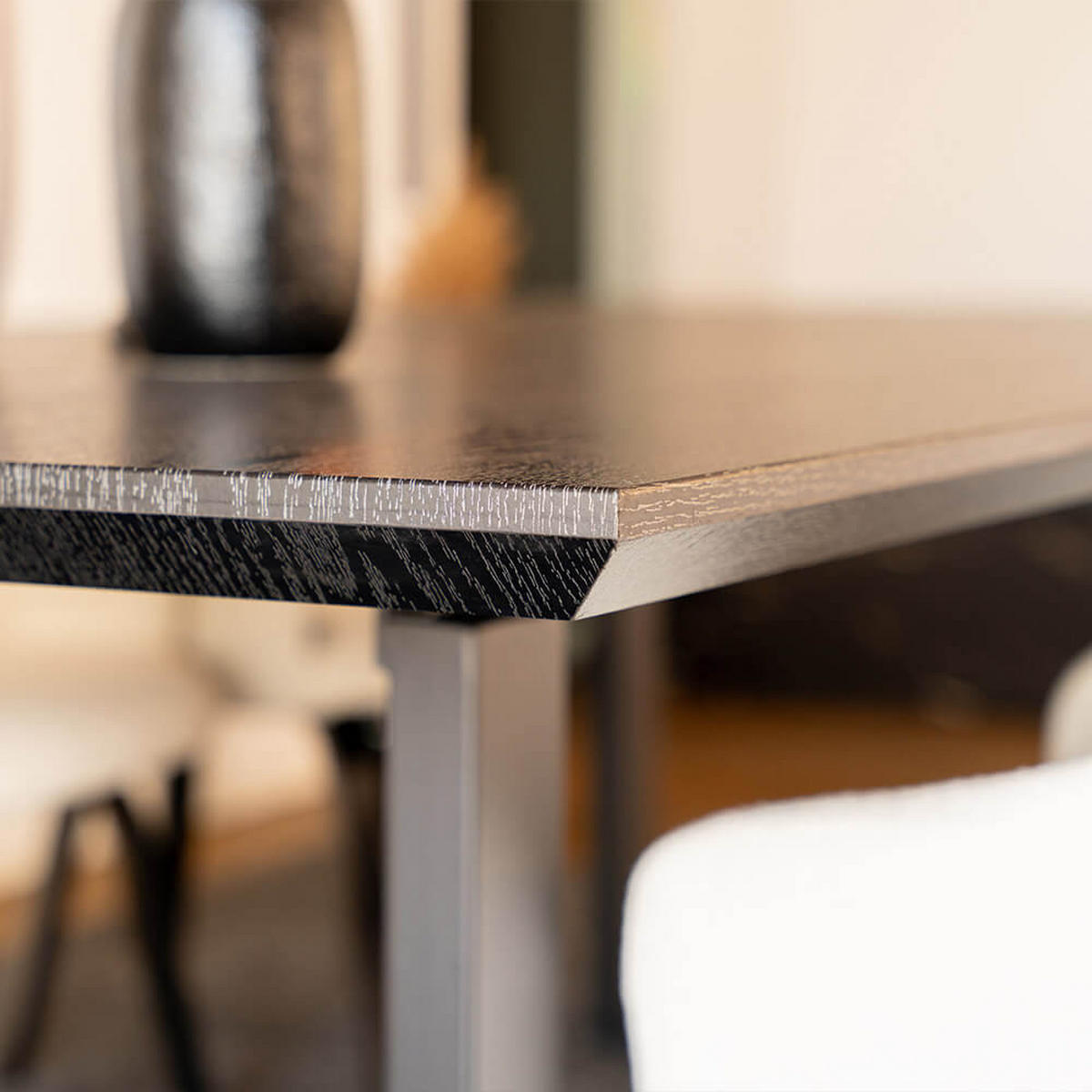 ESSTISCH Eckig AVENCIA inkl. U-Fuß - 240 x 120 cm Dark Oak - Schwarz, Holz (240/120/4cm) - Home Deluxe