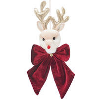 SAMTSCHLEIFE Tiermotiv 20/30 cm - Rot, Textil (20/8/30cm) - Home Styling Collection