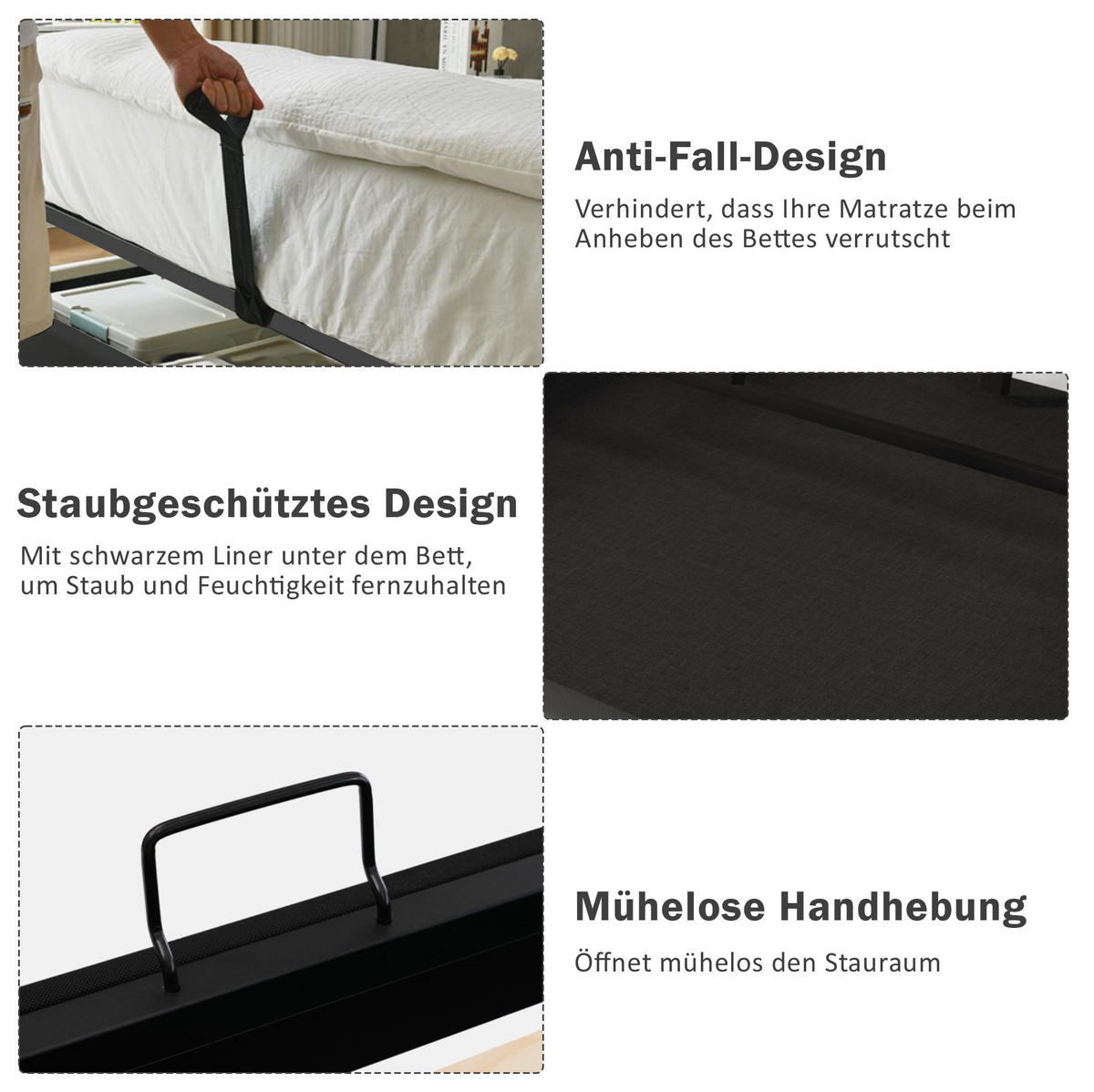 ČALÚNENÁ posteľ z bavlneno-ľanovej látky 160x200 cm sivá s LED osvetlením, USB-C a úložným priestorom - sivá, textil (160/200cm) - Modfu