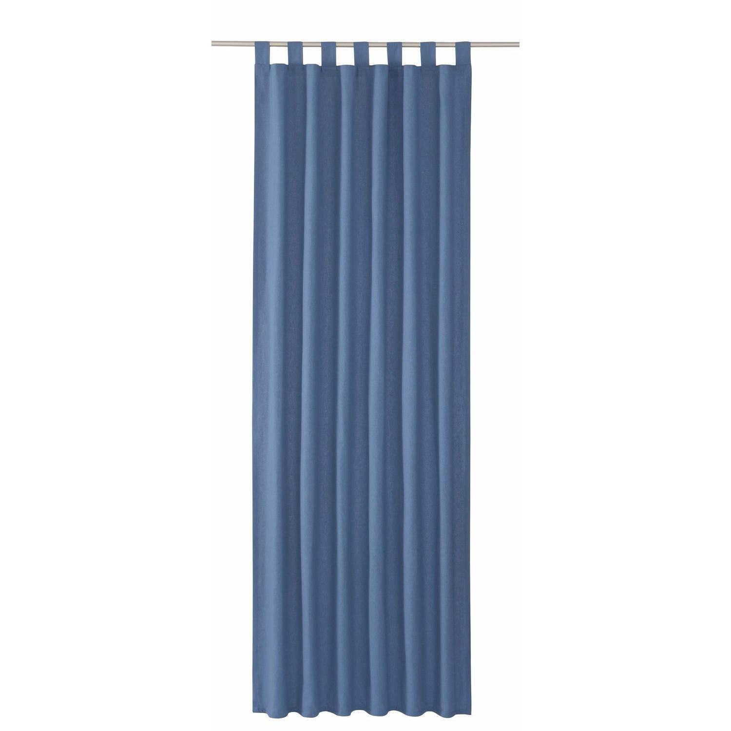 SCHLAUFENVORHANG IM UNI DESIGN DOVE Blickdicht - Hellblau, Textil (140/0.5/255cm) - Tom Tailor